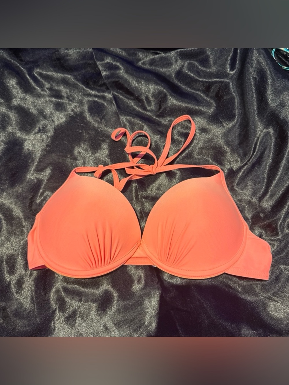 Coral Halter Bikini Top